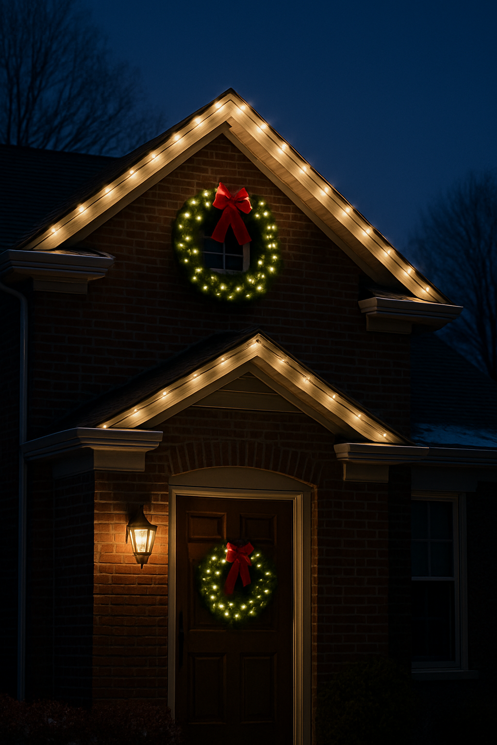 Holiday wreath with bow