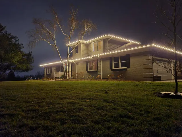 Tree wrap with mini lights