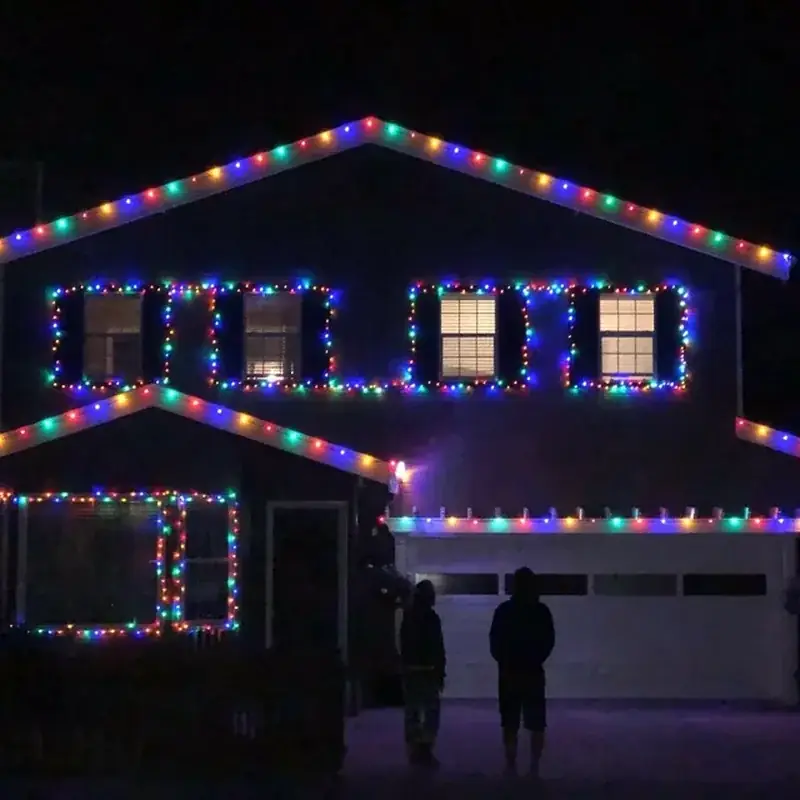 House front at night